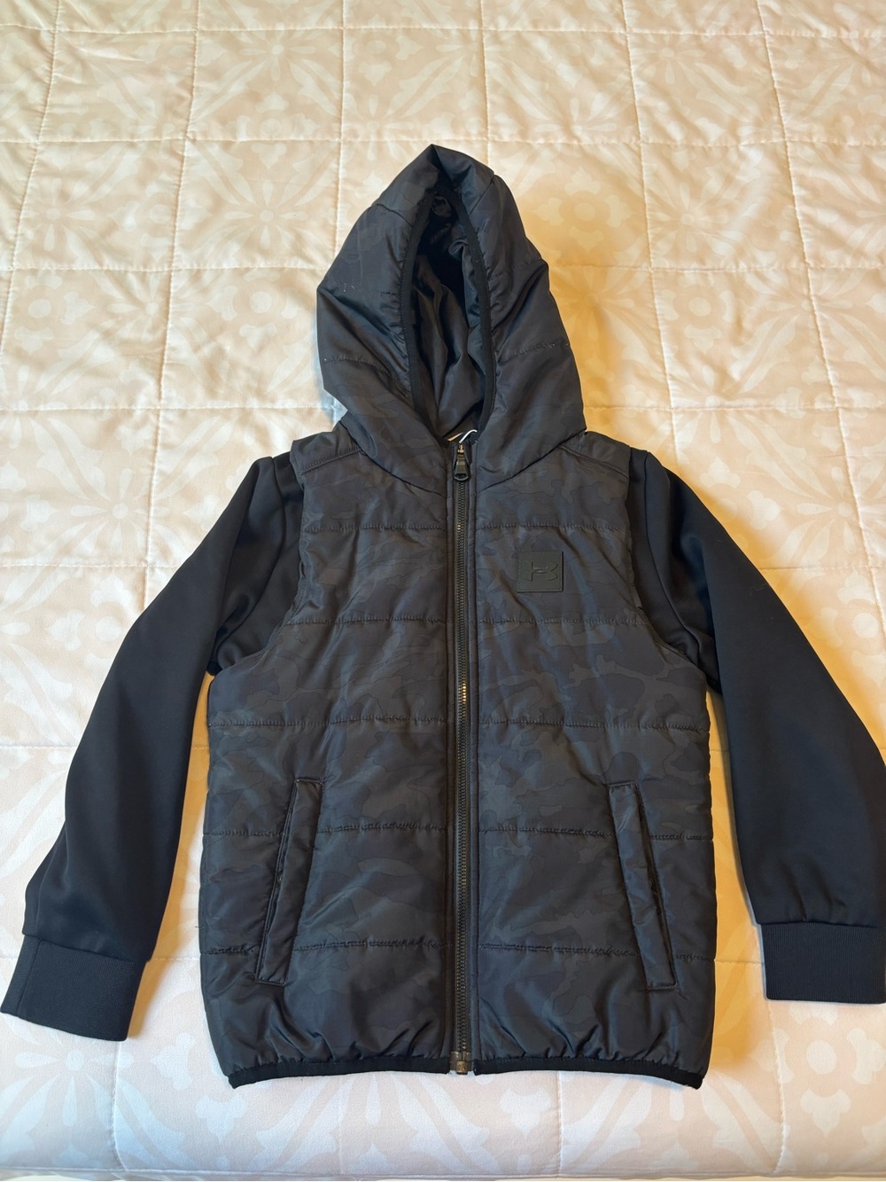 Under Armour Black Hooded Quilted Jacket